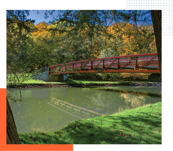 Bridge built by Fehr Graham in Krape Park, Freeport, Ilinois