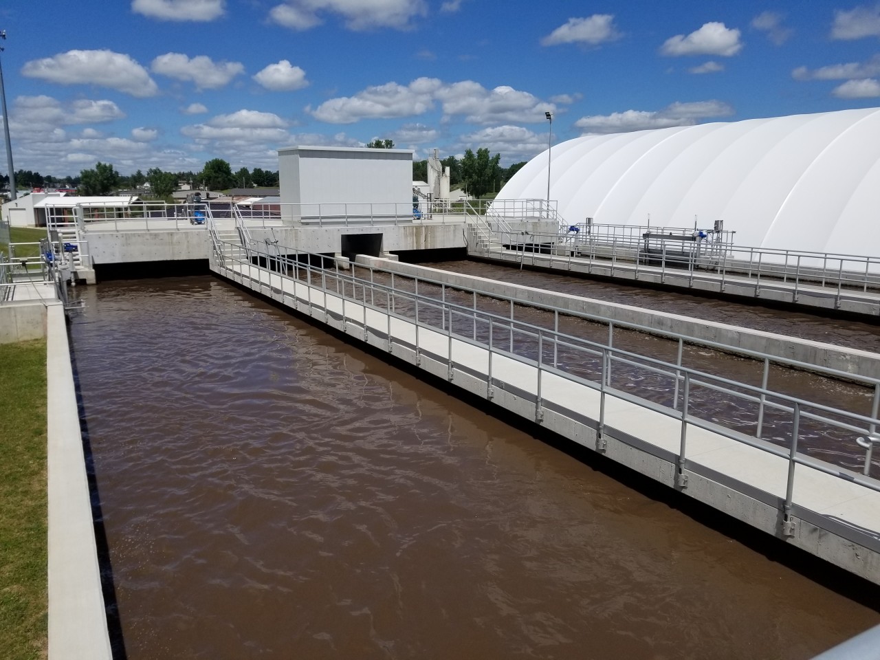 A wastewater treatment plant