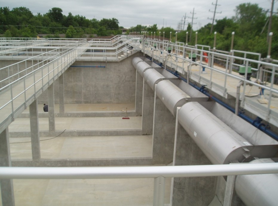 Chemically enhanced primary treatment tanks after a rain event