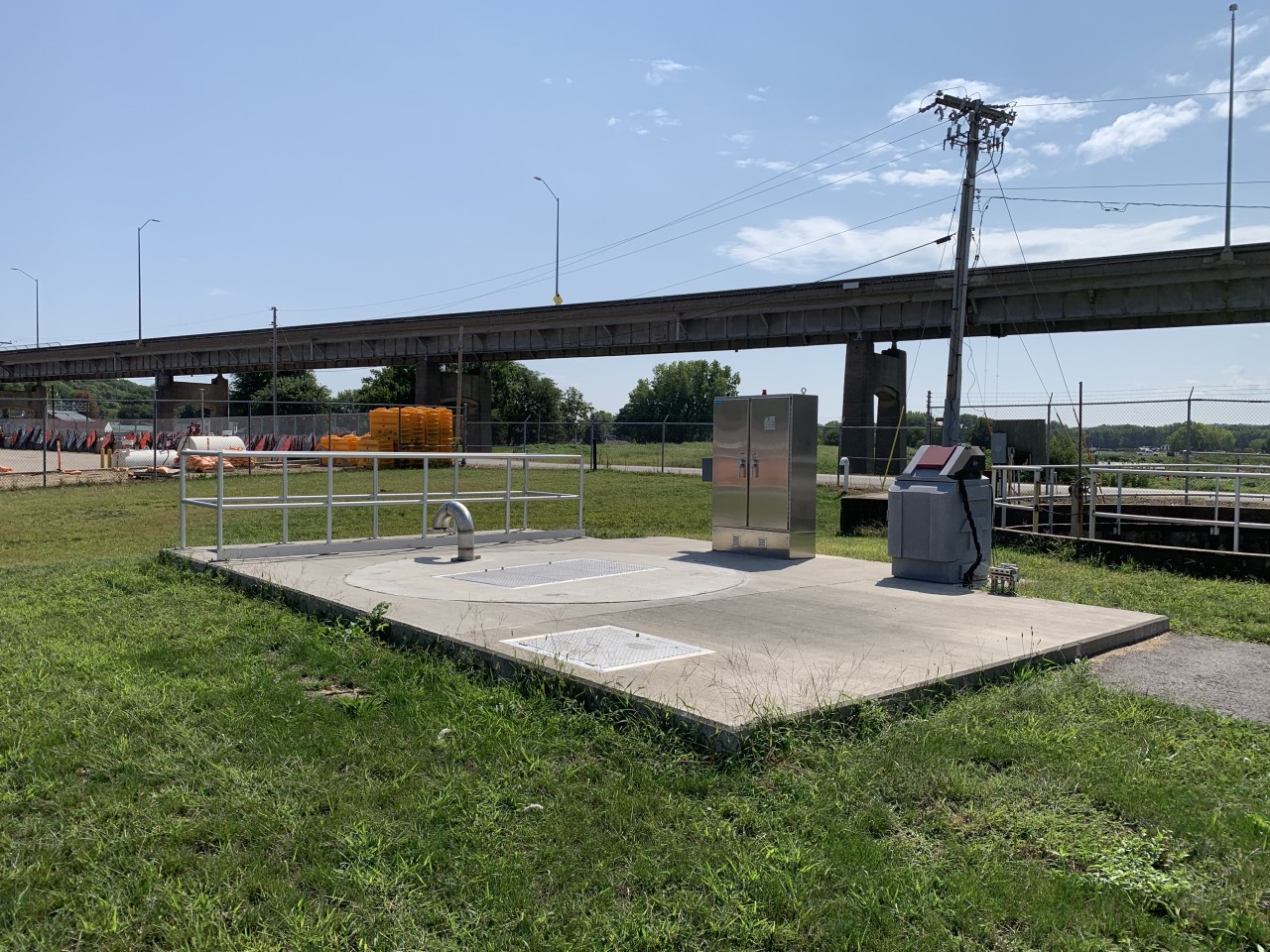 A wet-well lift station