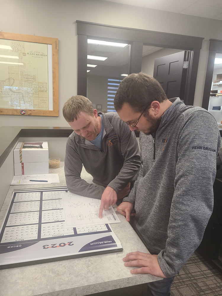 employees going over documents